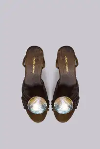 Arielle Shell Wooden Platform Sandal(UK 4)