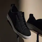 Men's Suede Solstice Sneaker - Black(10,Black,JP)