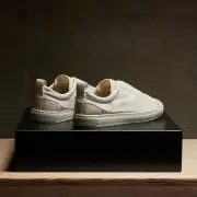 Men's Solstice Skate Low Top Sneaker - White/Taupe(8,White/Taupe,JP)