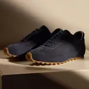 Women's Suede Low Running Sneaker - Navy(6,Navy,JP)