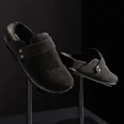 Women's Suede Slip On Clog - Black/Black(6,Black/Black,JP)