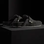 Women's Suede Slip On Clog - Black/Black(6,Black/Black,JP)