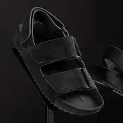 Women's Double Strap Velcro Sandal - Black(6,Black,JP)