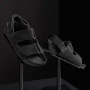 Women's Double Strap Velcro Sandal - Black(6,Black,JP)