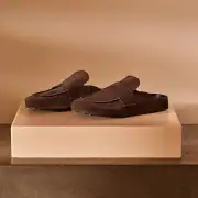 Women's Suede Slip On Loafer - Cafe
