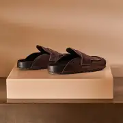 Women's Suede Slip On Loafer - Cafe(6,Cafe,JP)