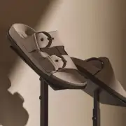 Women's Suede Buckle Slide - Earth(6,Earth,JP)