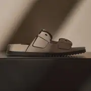 Women's Suede Buckle Slide - Earth(6,Earth,JP)