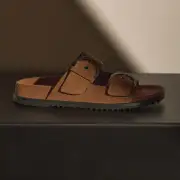 Women's Suede Buckle Slide - Tabacco(6,Tabacco,JP)