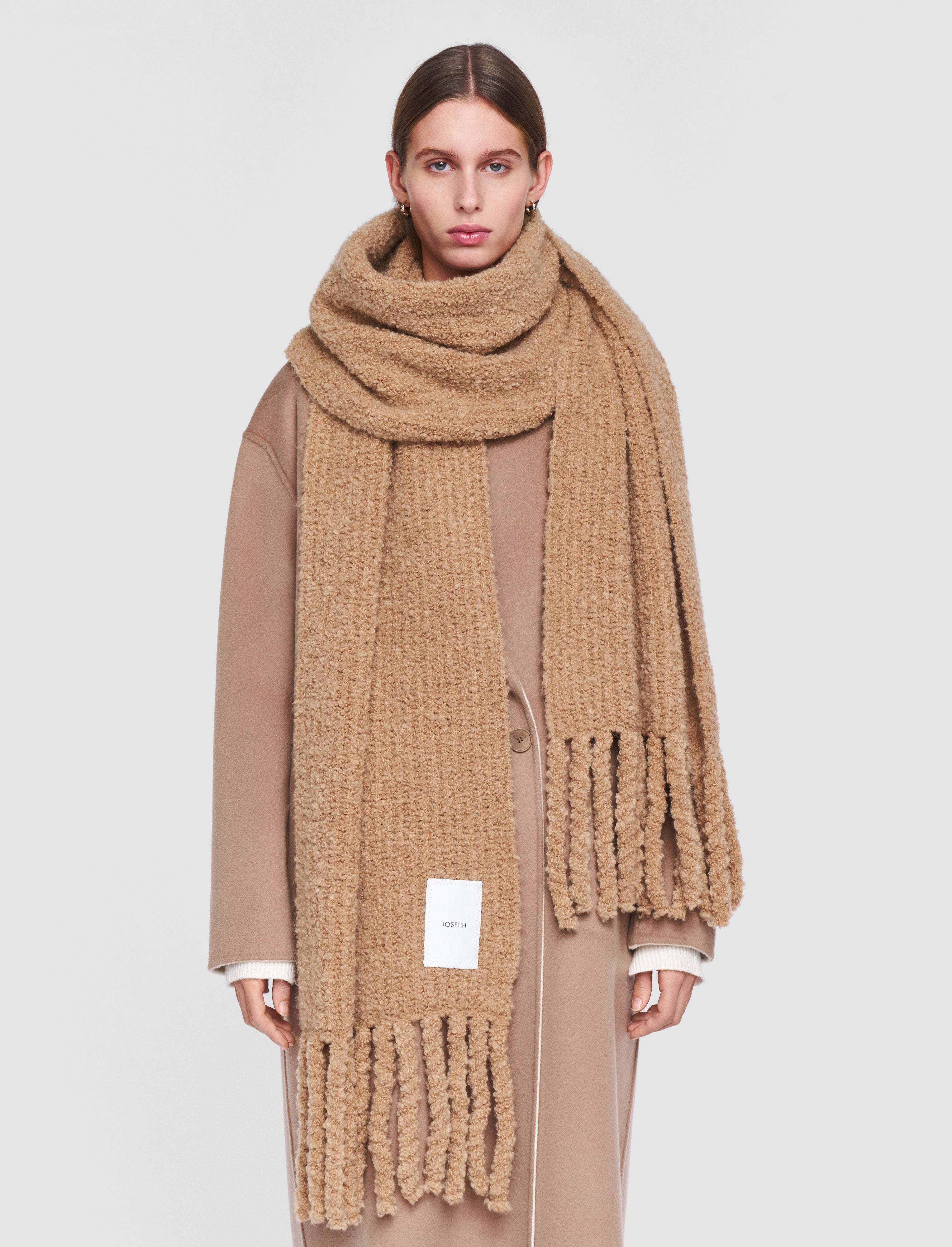 Bouclé Knit Scarf