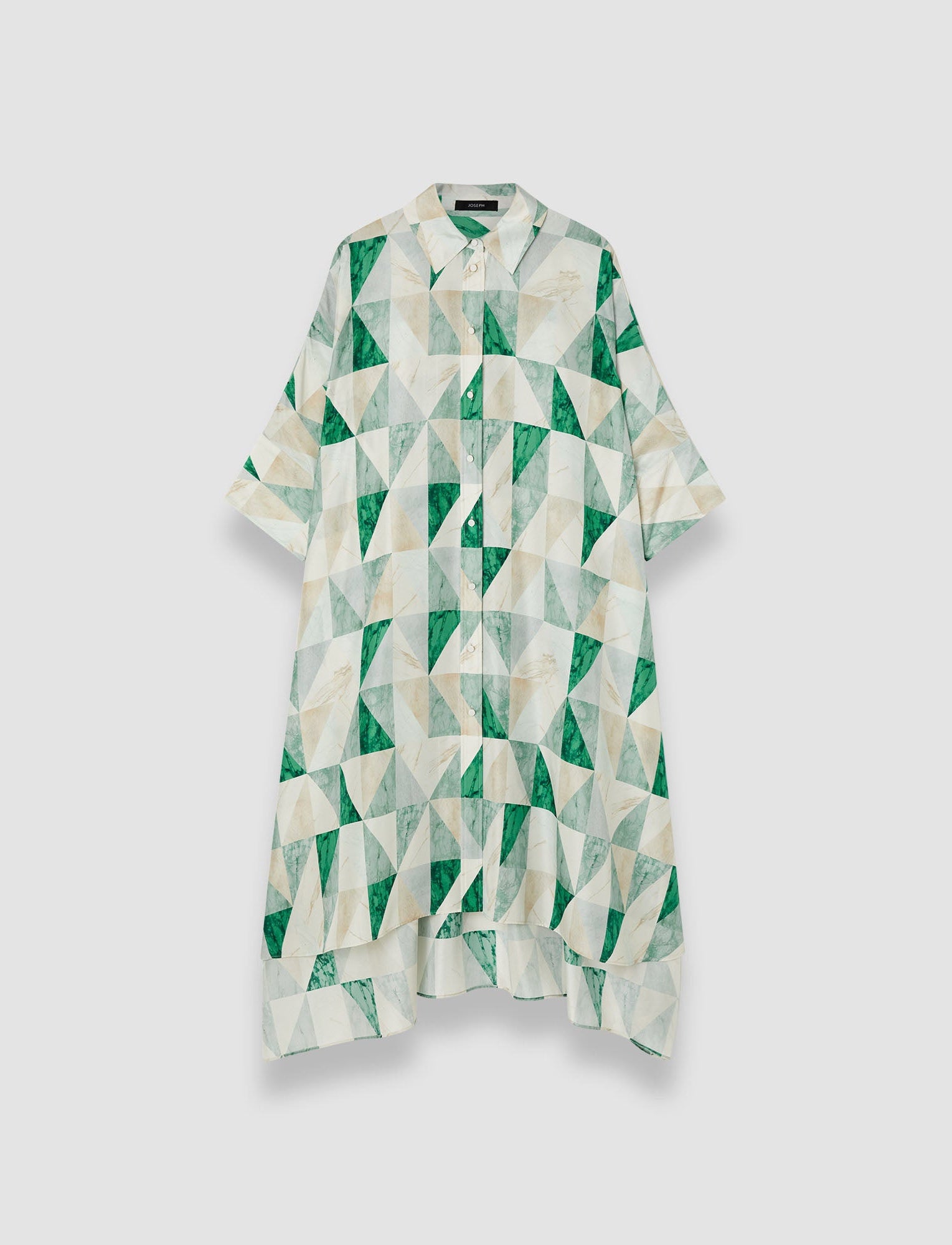 Dania Marble Print Silk Dress