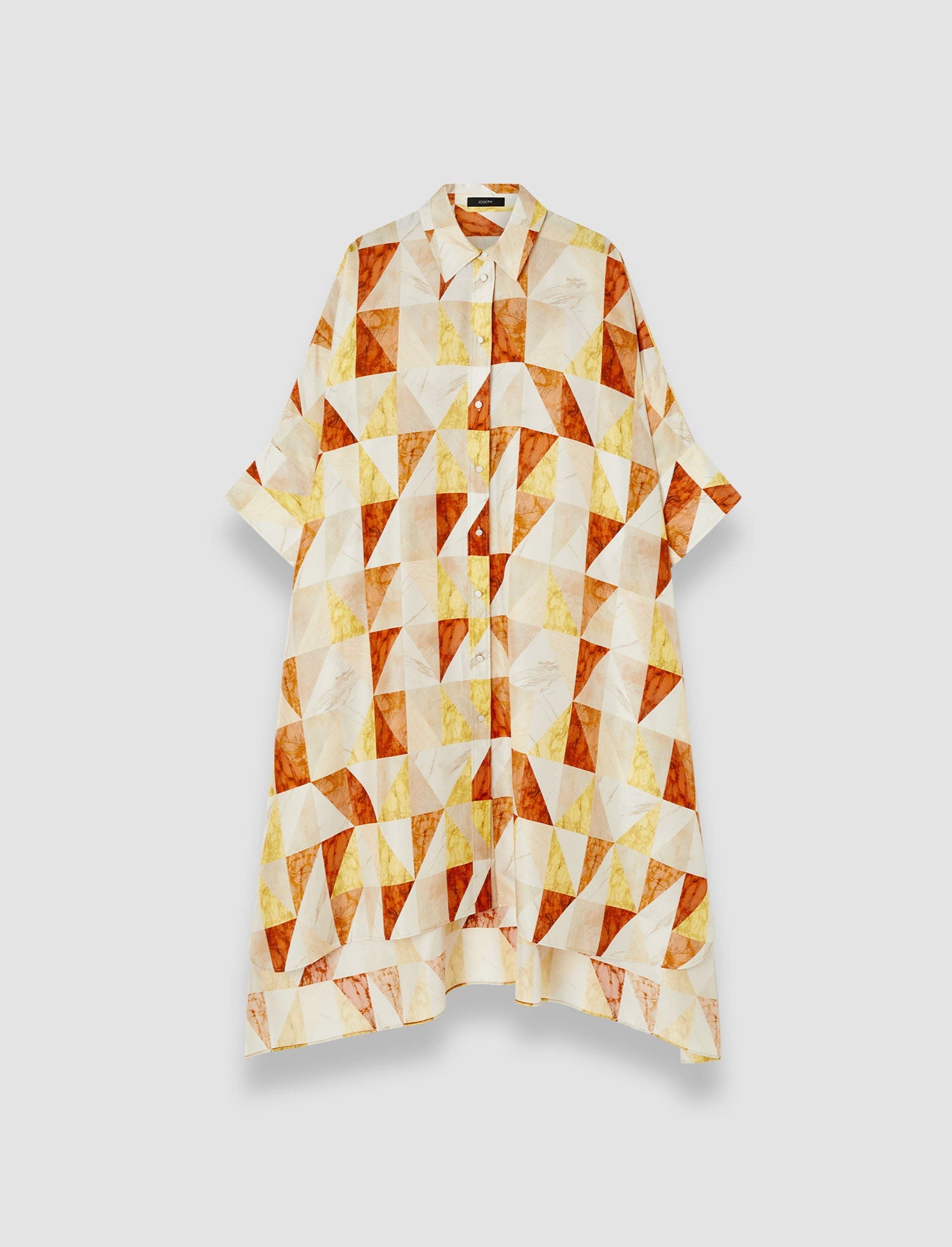 Dania Marble Print Silk Dress