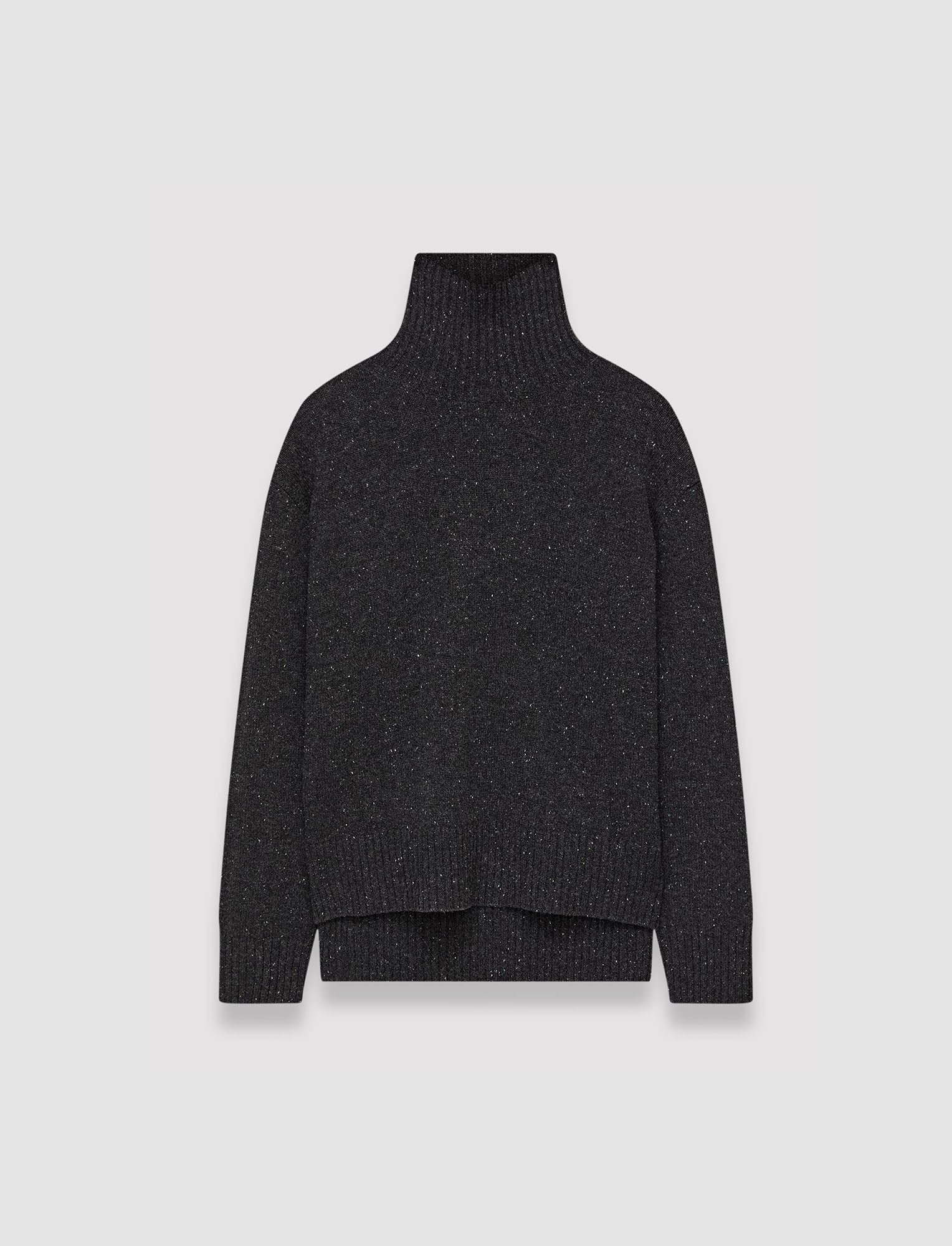 Tweed Knit High Neck Jumper