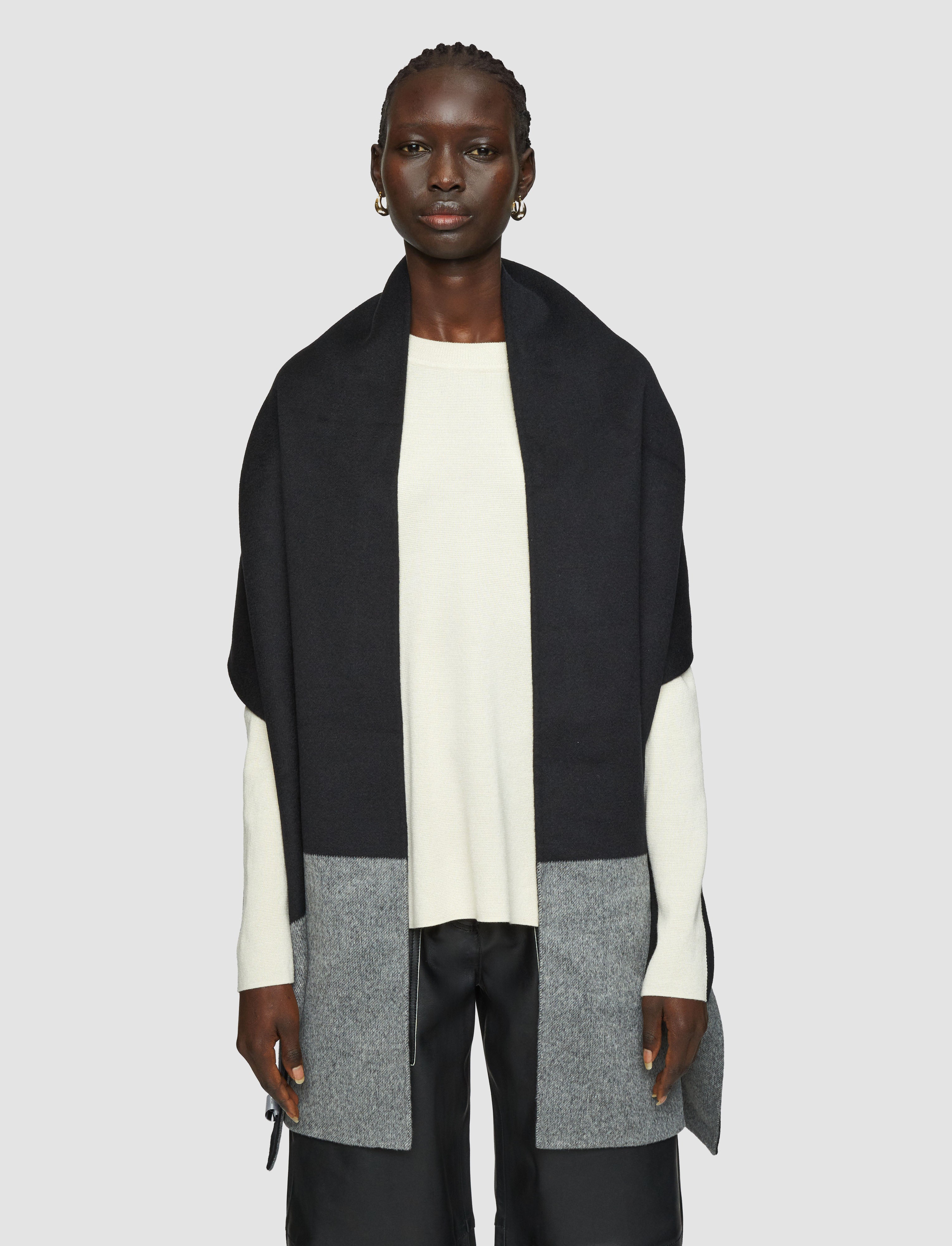 Double Face Wool Colourblock Scarf