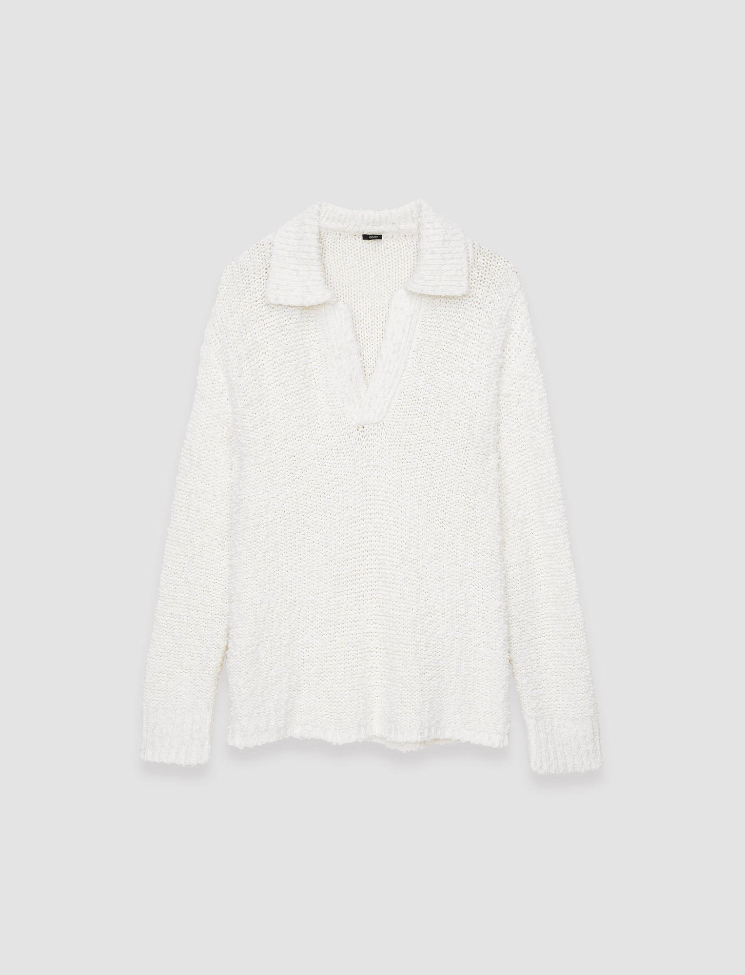 Textured Knit Polo Jumper