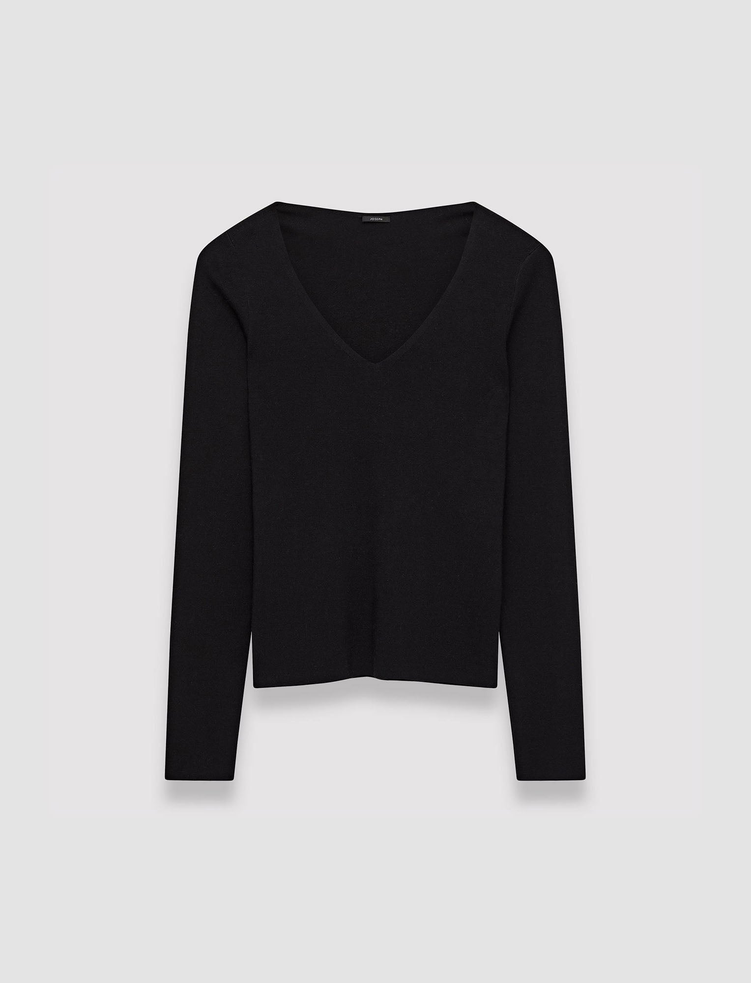 Silk Stretch V Neck Top