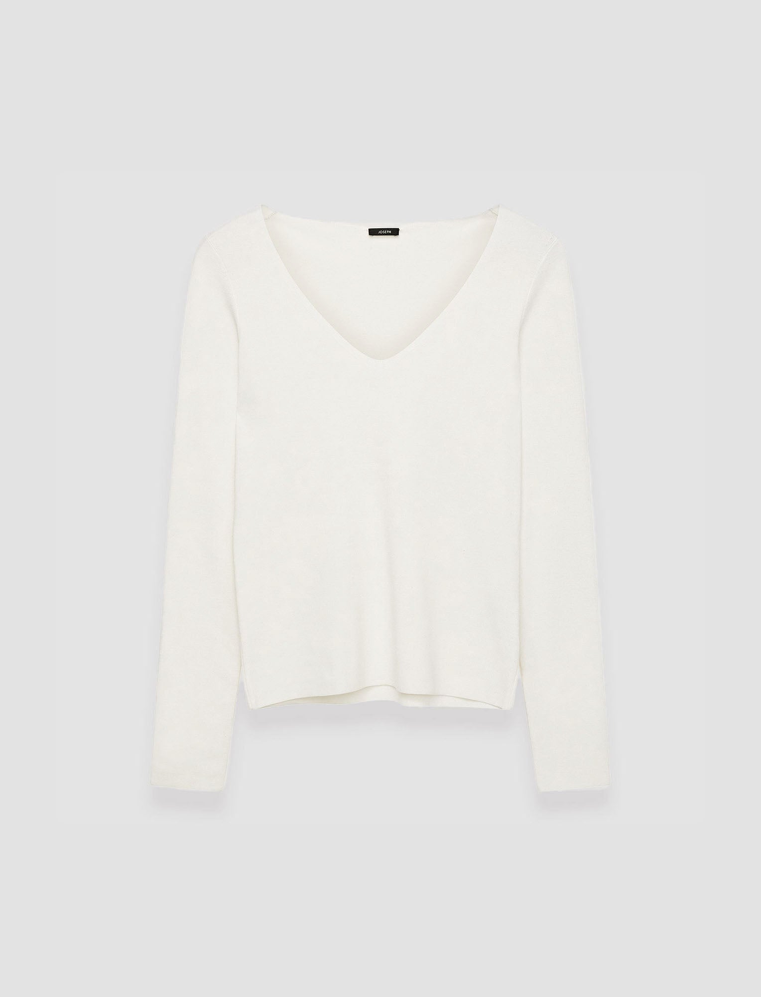 Silk Stretch V Neck Top