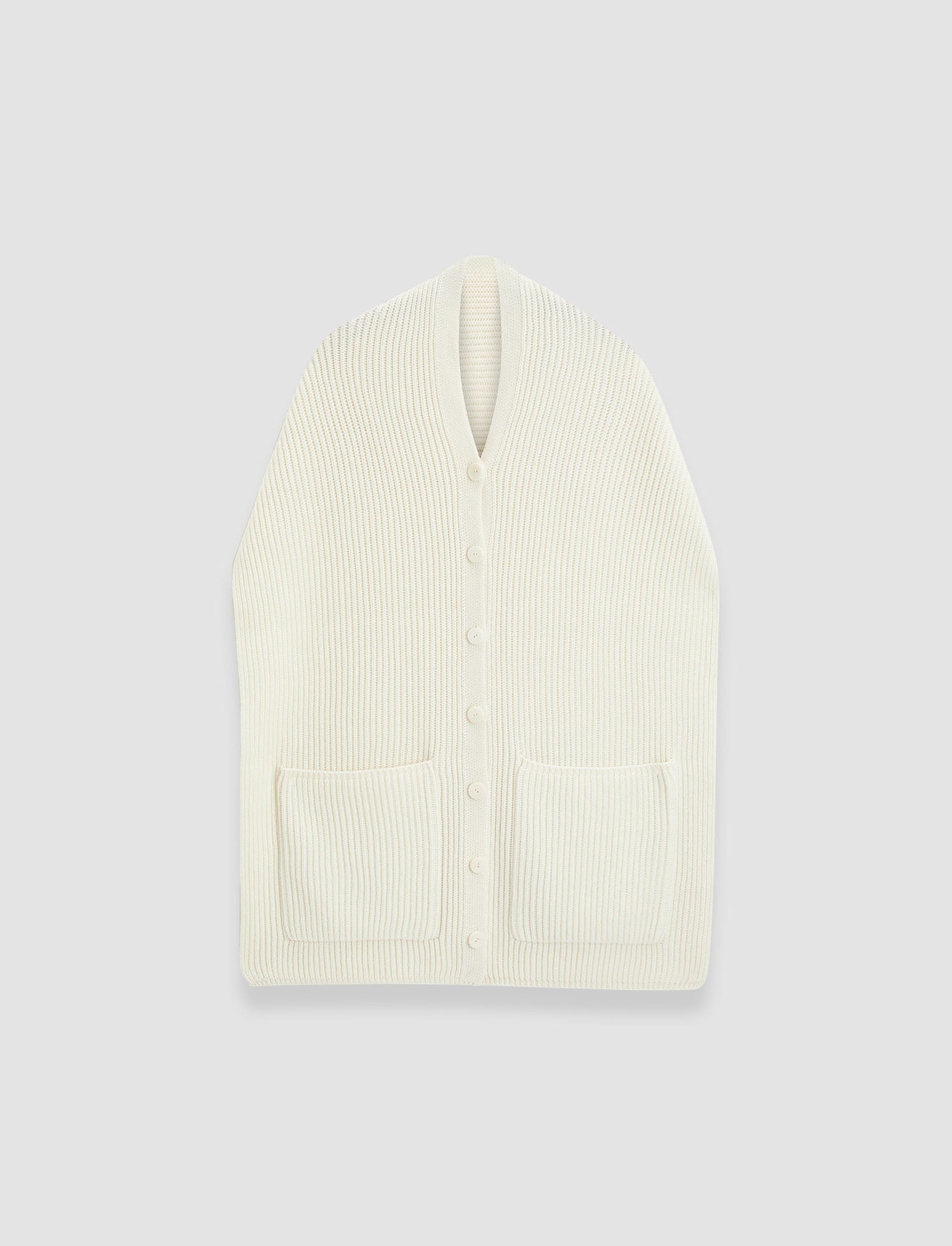 Light Cardigan Stitch Button Scarf