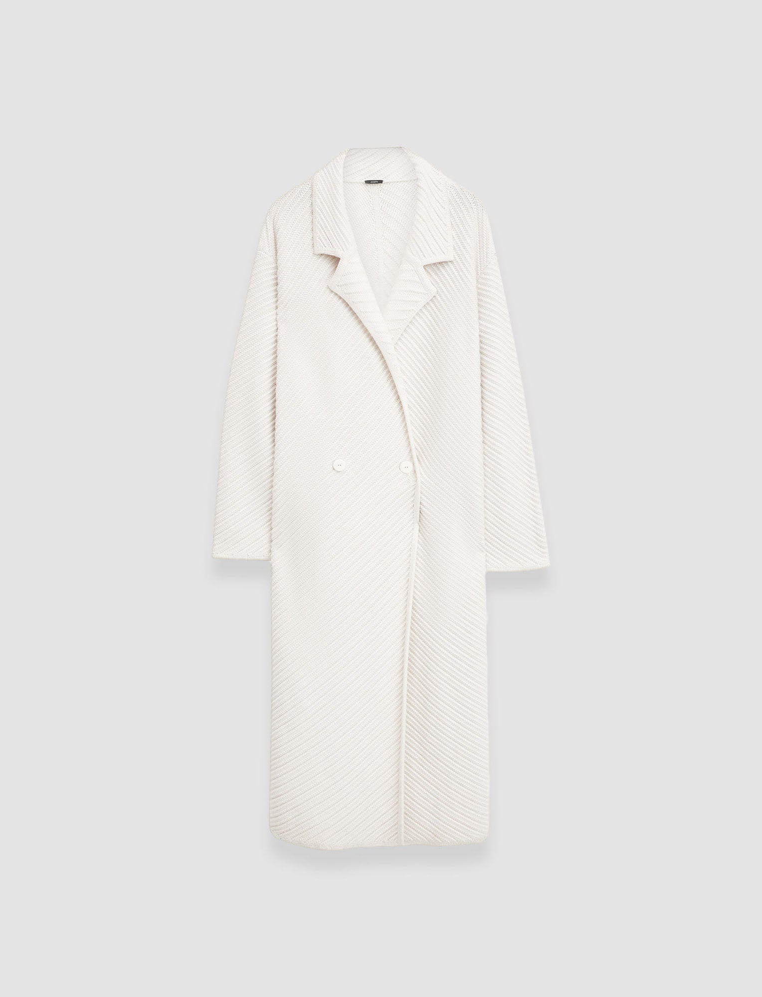 Diagonal Knit Coat