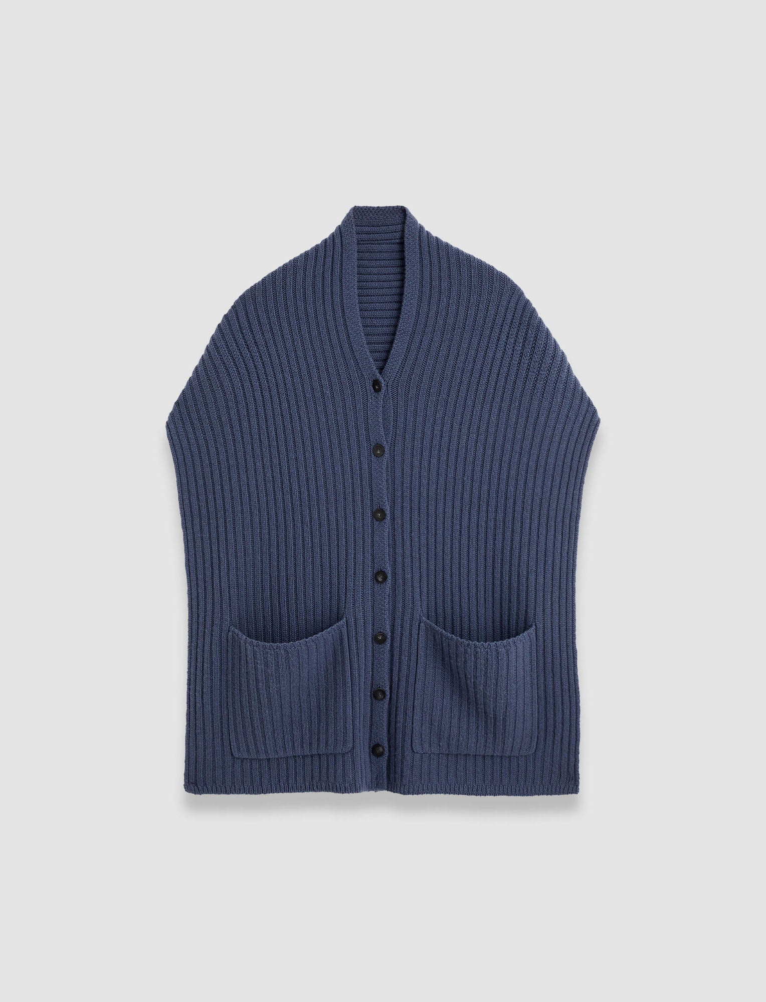 Open Cashmere Button Scarf