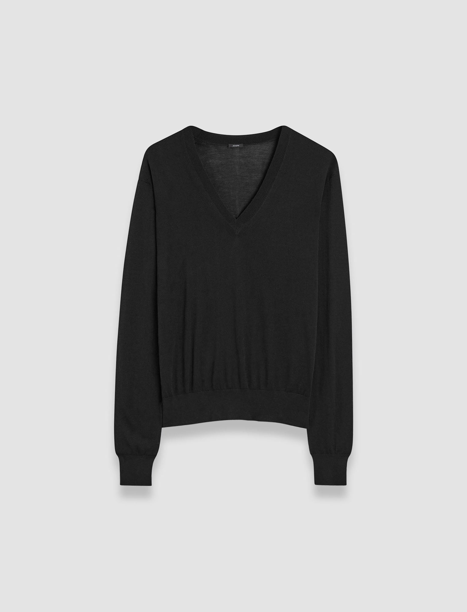 Superfine Cotton Silk V Neck Jumper