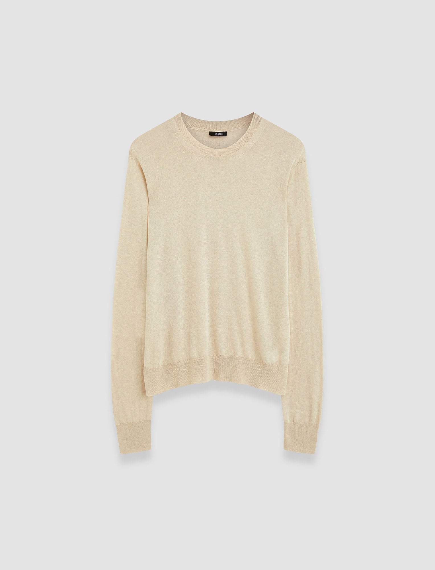 Superfine Cotton Silk Round Neck Jumper
