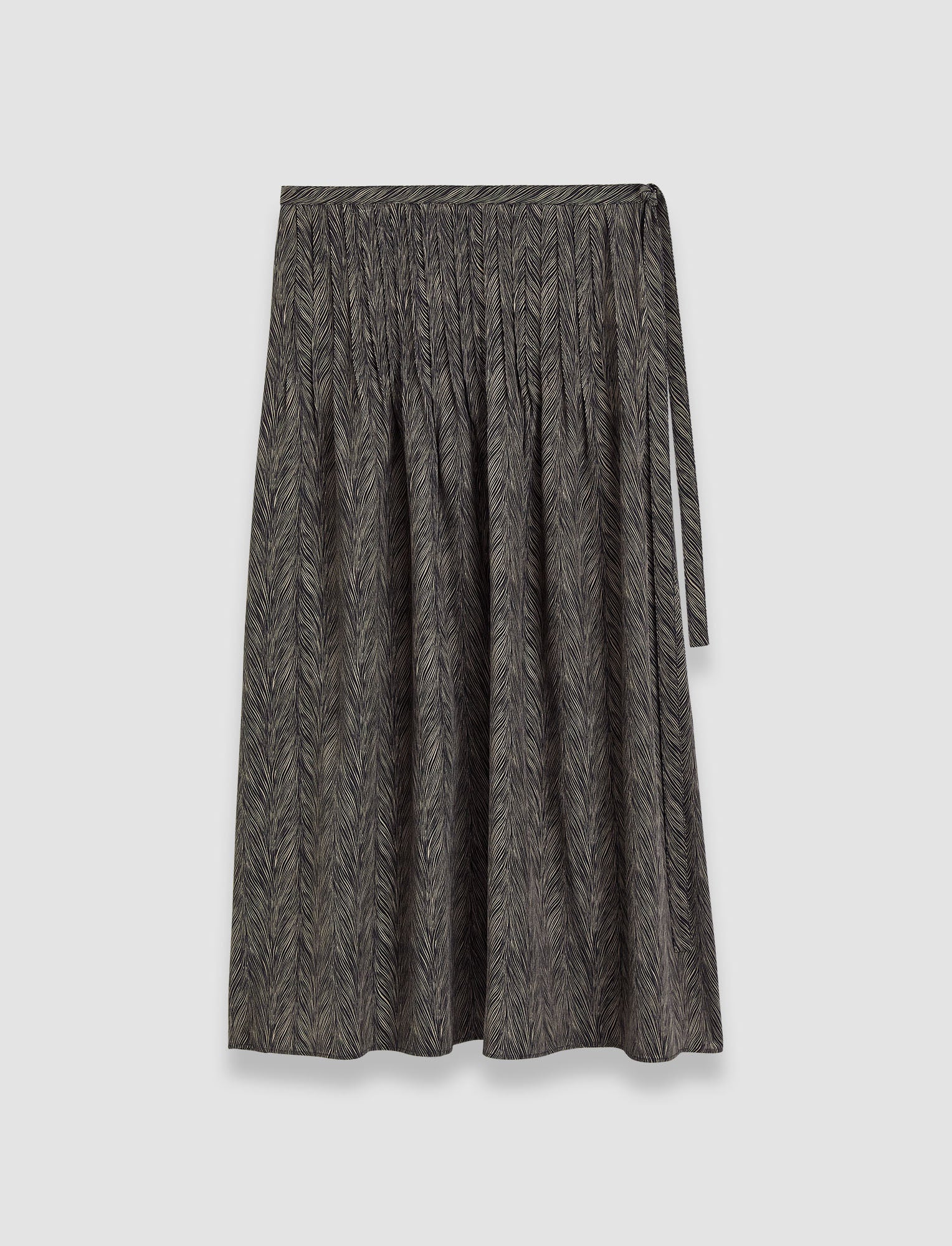 Lavy Crepe de Chine Print Silk Skirt