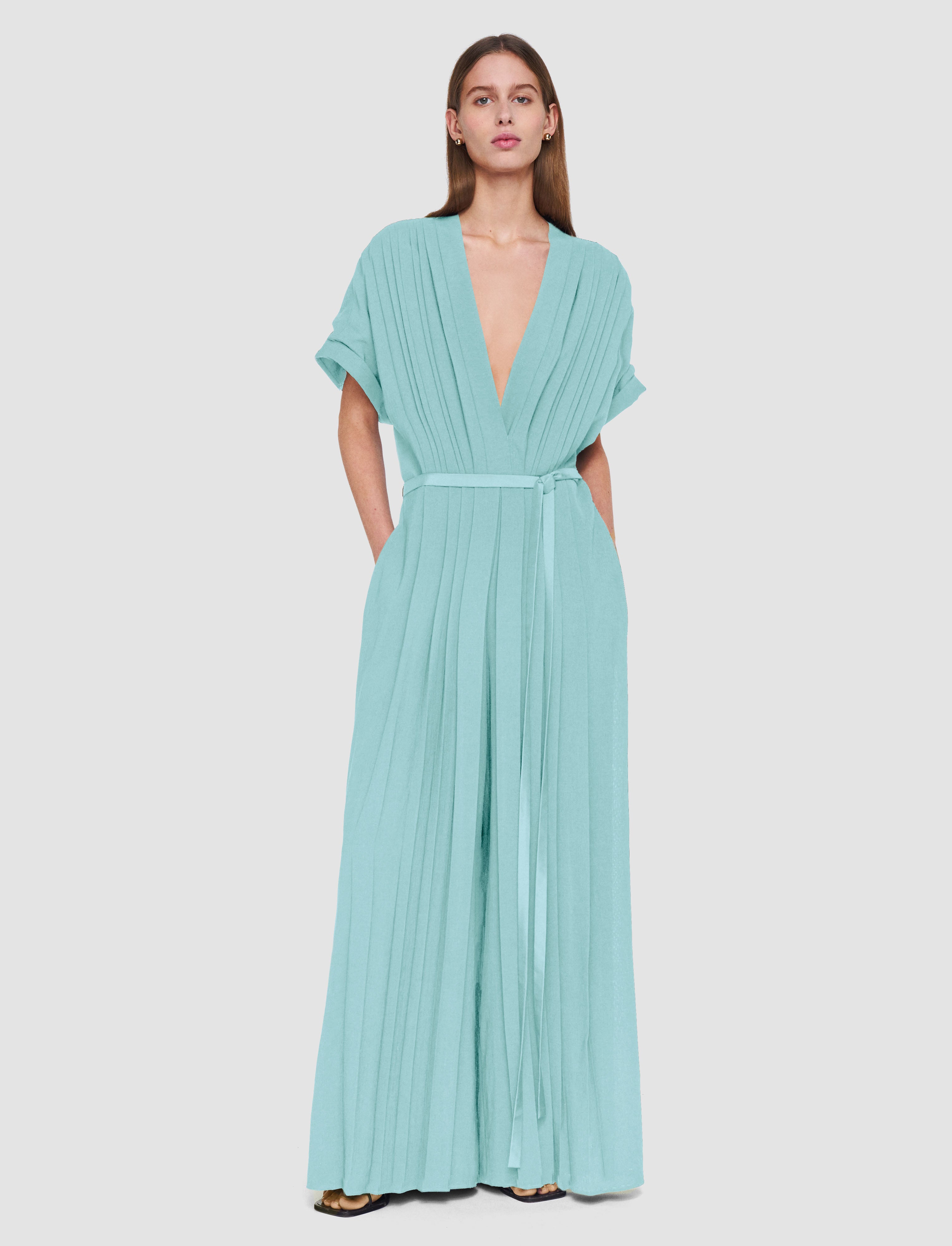 Sofia Airy Plissé Jumpsuit