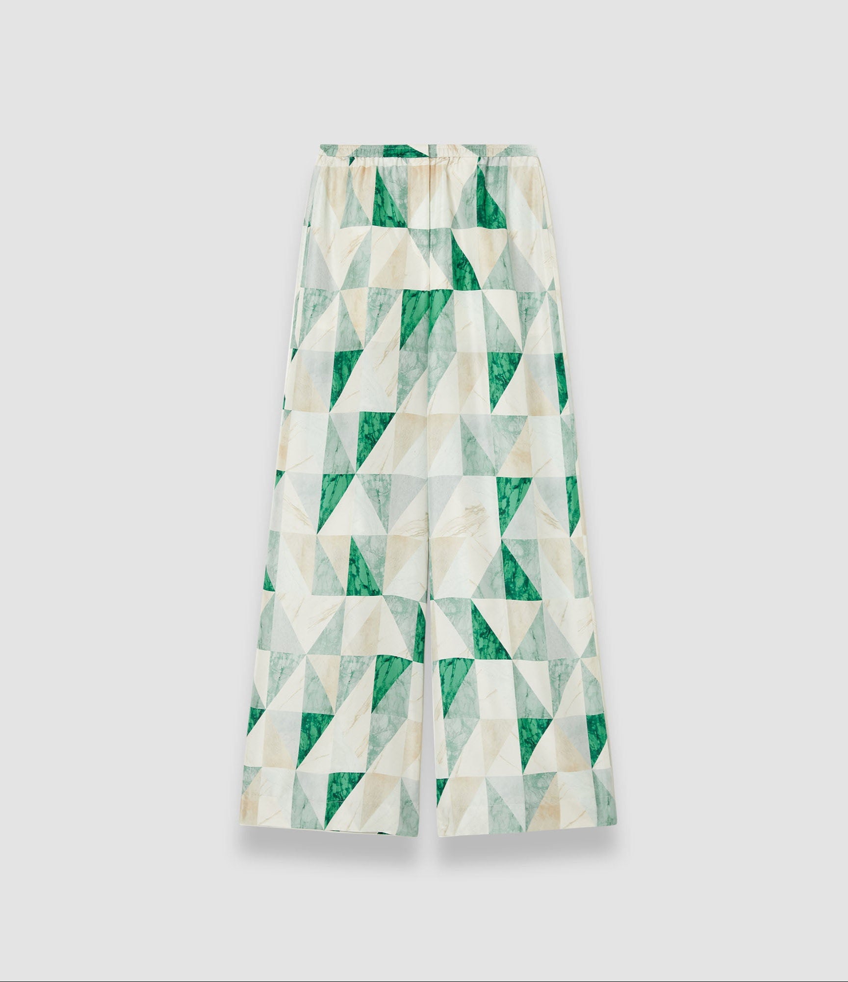 Thoresby Marble Print Silk Trousers