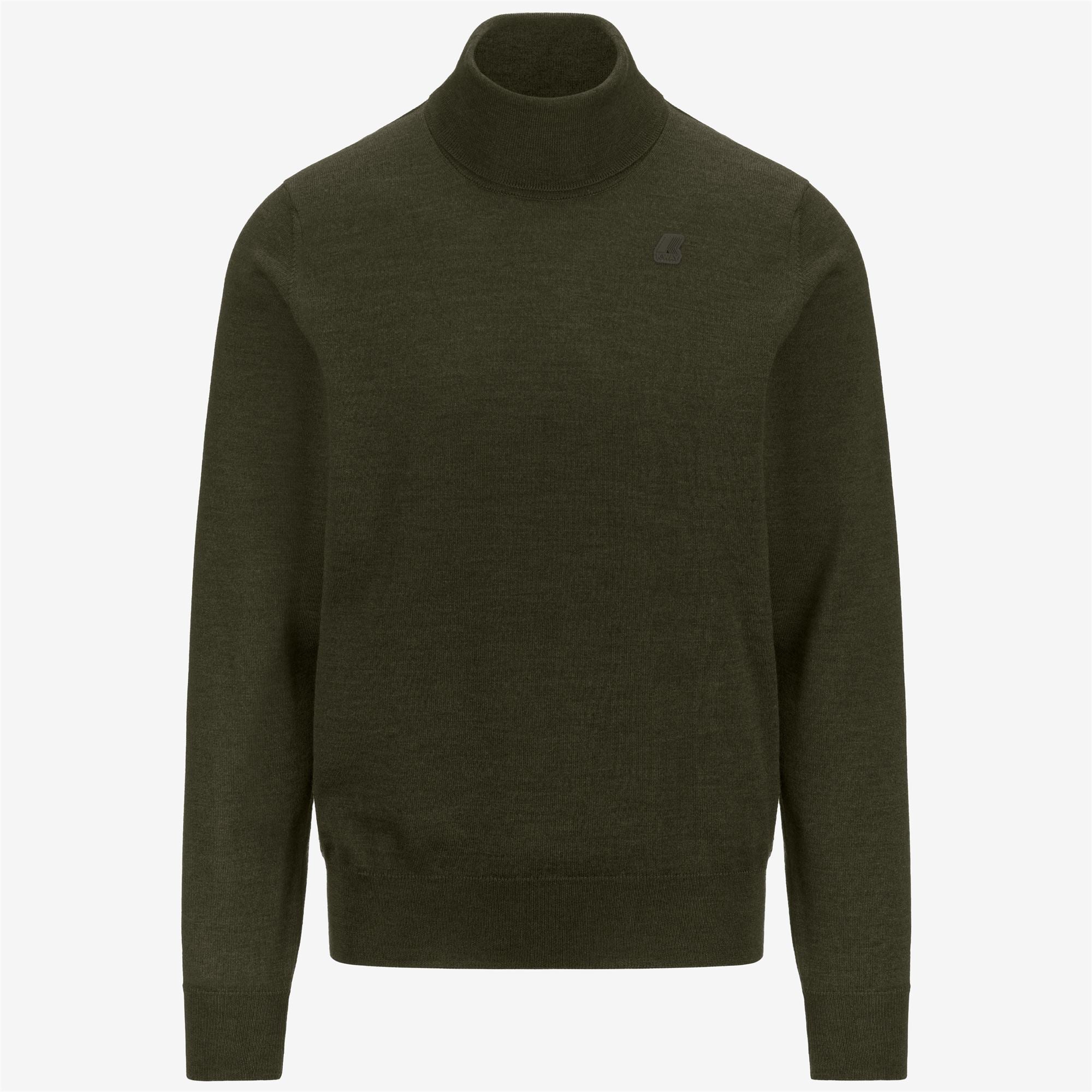 HENRY MERINO - KNITWEAR - Pull  Over - Man - GREEN BLACKISH