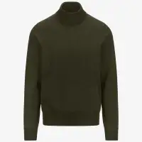 HENRY MERINO - KNITWEAR - Pull  Over - Man - GREEN BLACKISH