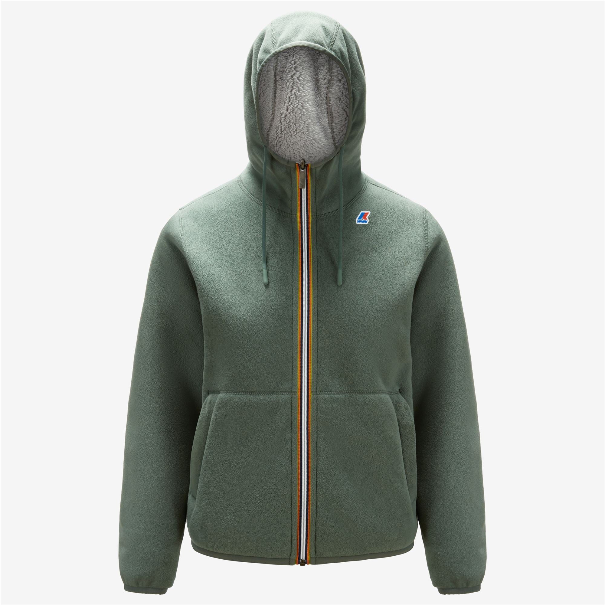LILY POLAR REVERSIBLE - Fleece - Jacket - Woman - GREEN LAUREL-GREY LT
