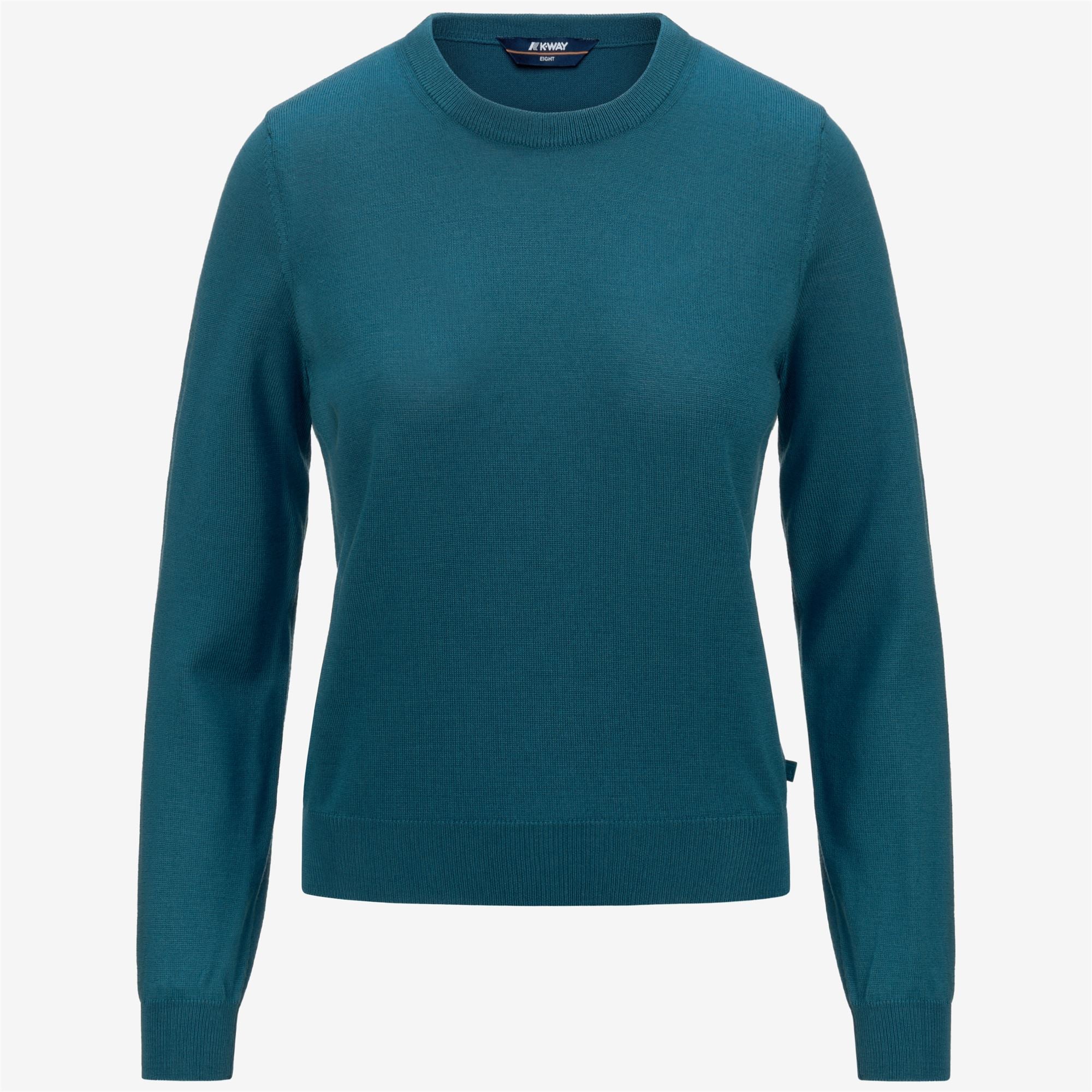 ABBI MERINO - KNITWEAR - Pull  Over - Woman - GREEN TEAL