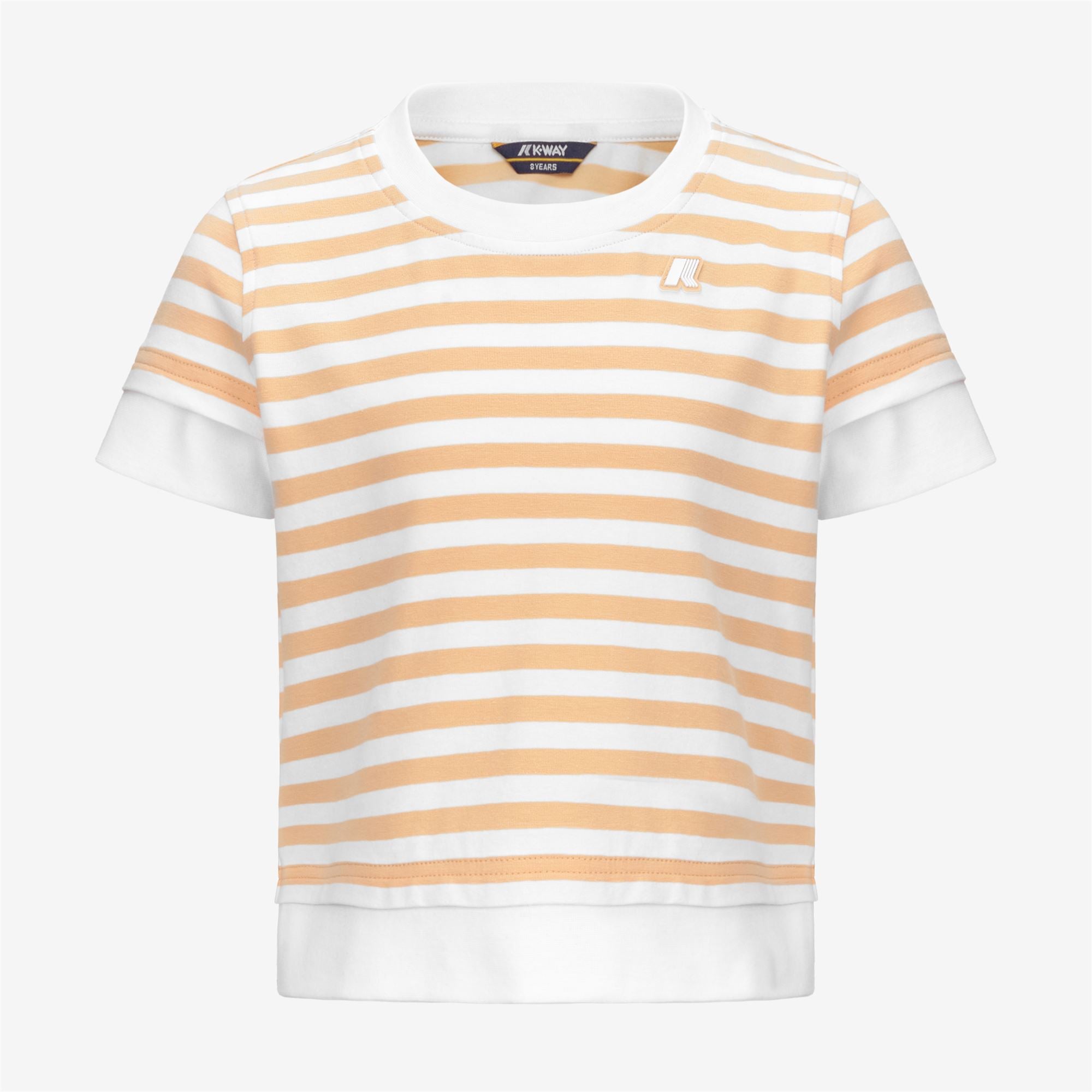 P. EMEL STRIPES JERSEY - T-ShirtsTop - T-Shirt - Girl - WHITE-BEIGE SHEEPSKIN