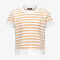 P. EMEL STRIPES JERSEY - T-ShirtsTop - T-Shirt - Girl - WHITE-BEIGE SHEEPSKIN