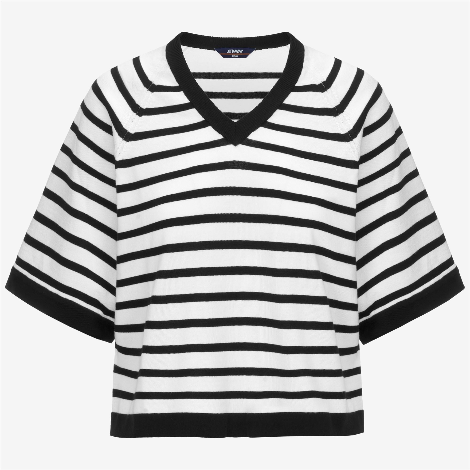MAROL STRIPES - KNITWEAR - Pull  Over - Woman - WHITE-BLACK PURE