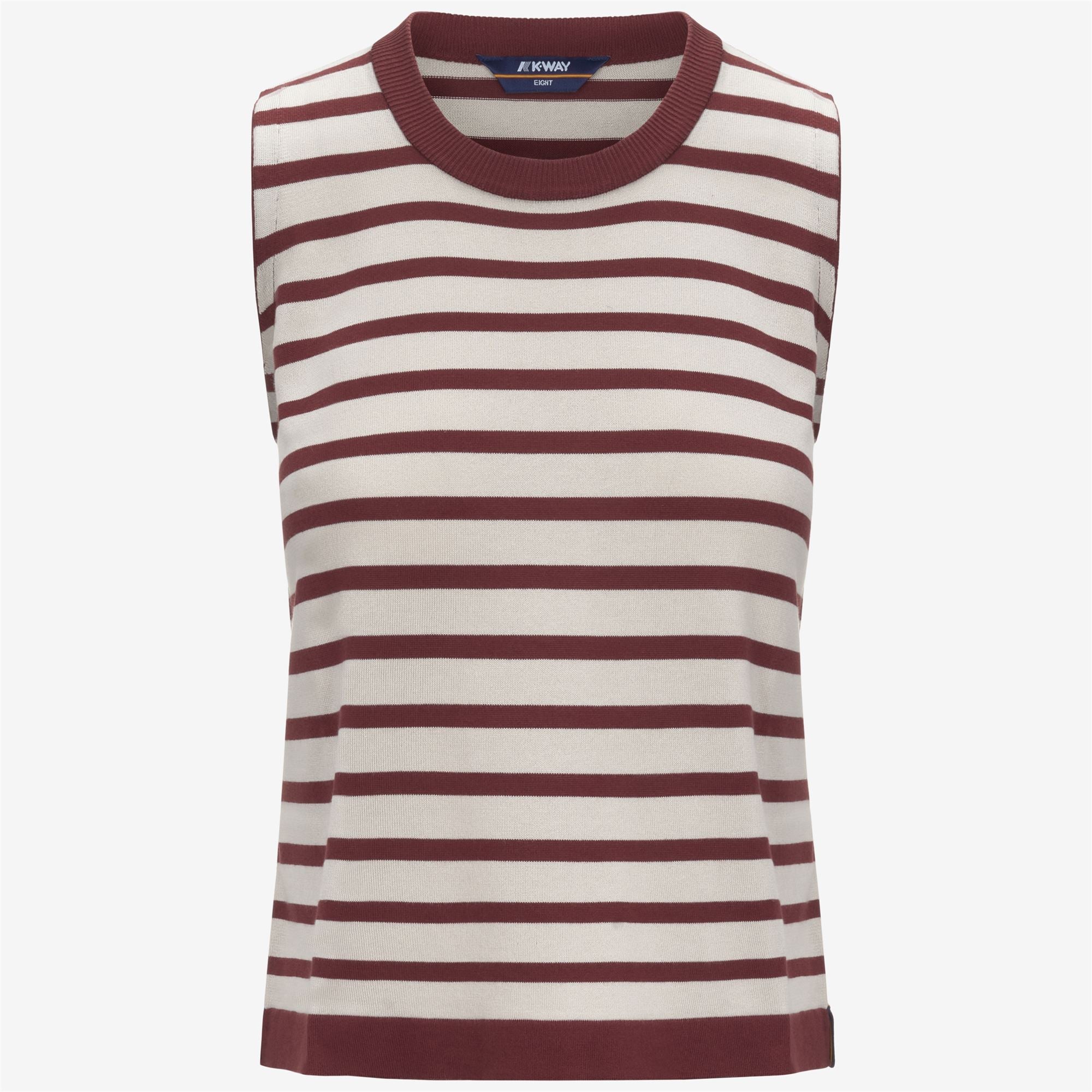 GERI STRIPES - KNITWEAR - Vest - Woman - BEIGE LT-RED JASPER