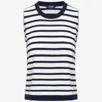 GERI STRIPES - KNITWEAR - Vest - Woman - WHITE-BLUE DEPTH