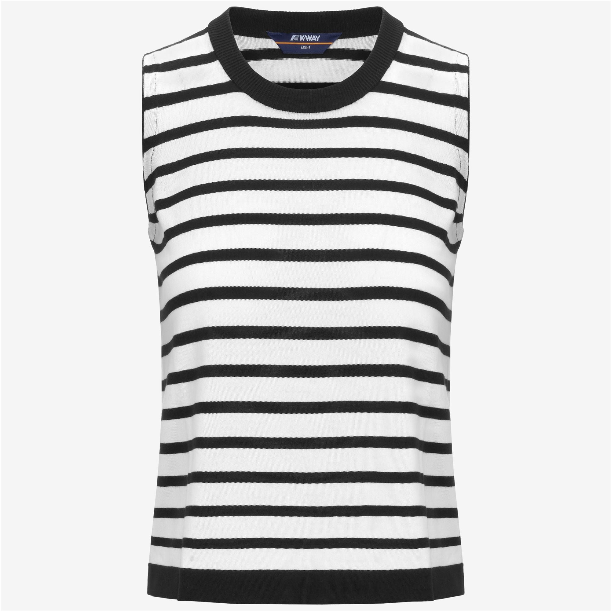 GERI STRIPES - KNITWEAR - Vest - Woman - WHITE-BLACK PURE