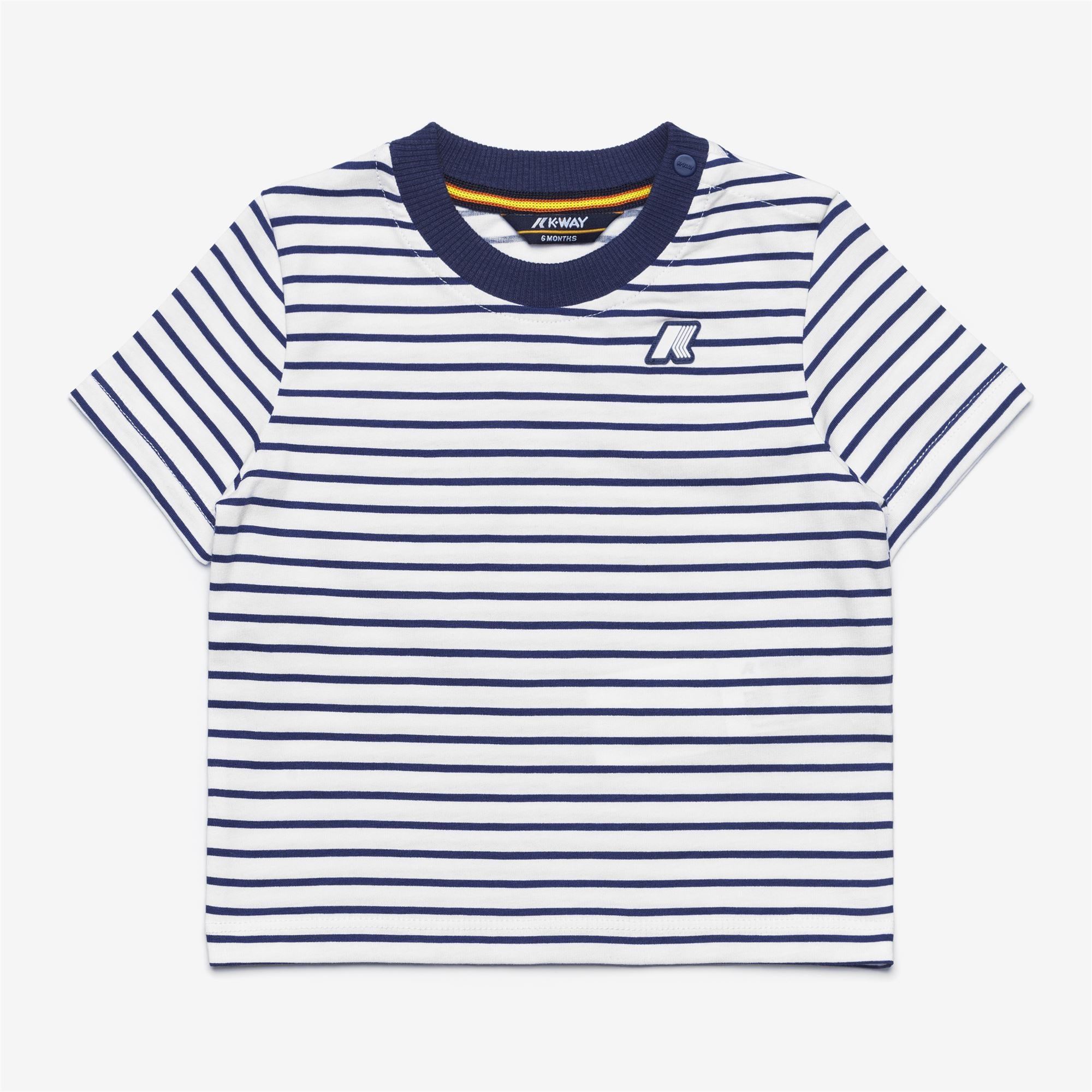 E. PETE SET STRIPES JERSEY - SETS - Shorts / T-Shirt - Kid unisex - WHITE-BLUE DEEP COBALT