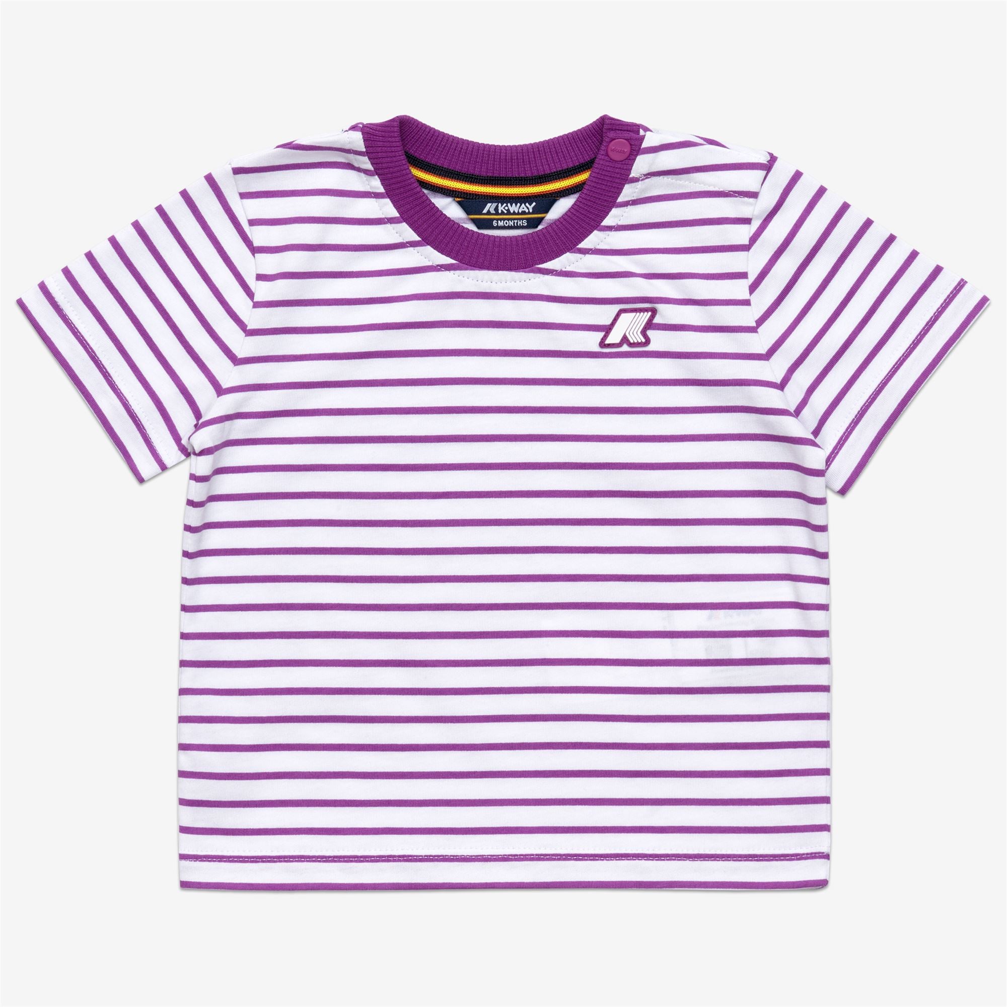 E. PETE SET STRIPES JERSEY - SETS - Shorts / T-Shirt - Kid unisex - WHITE-VIOLET