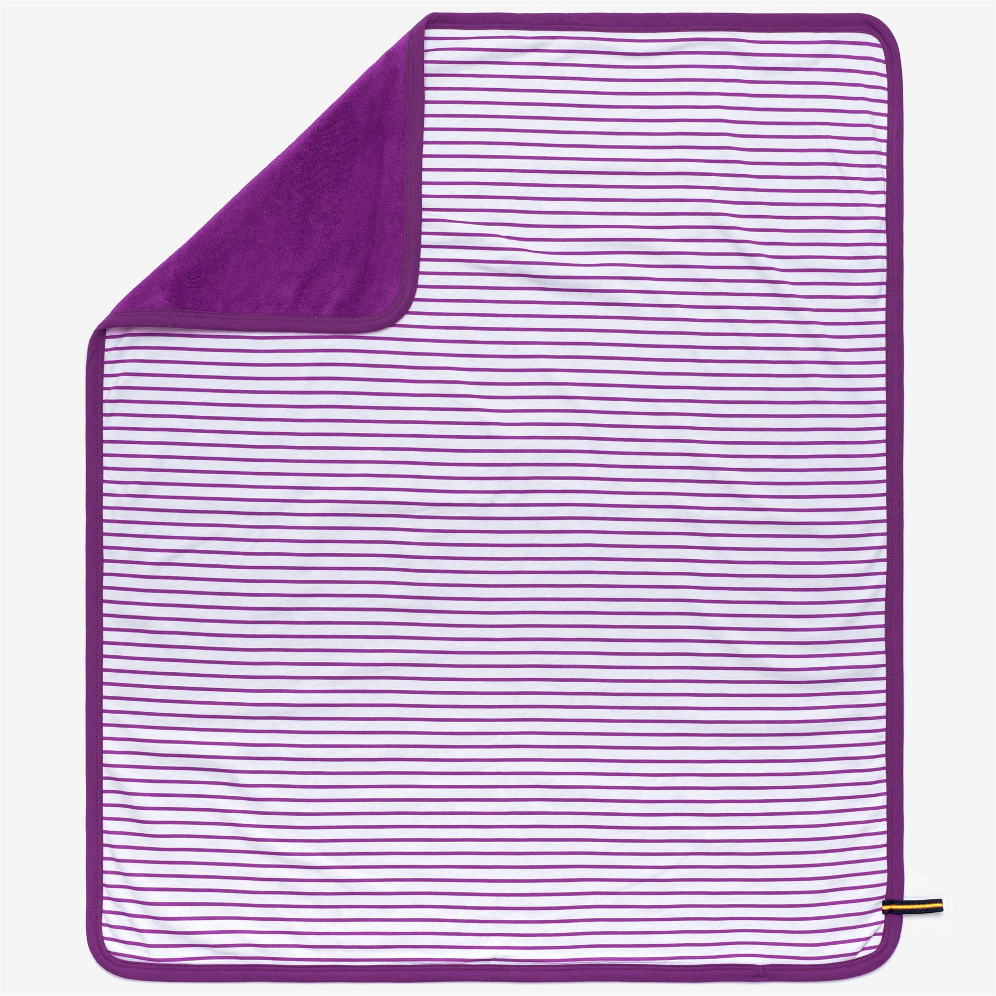 E. SET STRIPES REVERSIBLE - SETS - Blanket / Hat / Shoes - Kid unisex - WHITE-VIOLET