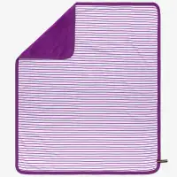 E. SET STRIPES REVERSIBLE - SETS - Blanket / Hat / Shoes - Kid unisex - WHITE-VIOLET