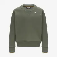 P. BAPTISTE STRIPES FRENCH TERRY - Fleece - Pull  Over - Boy - GREEN LICHEN