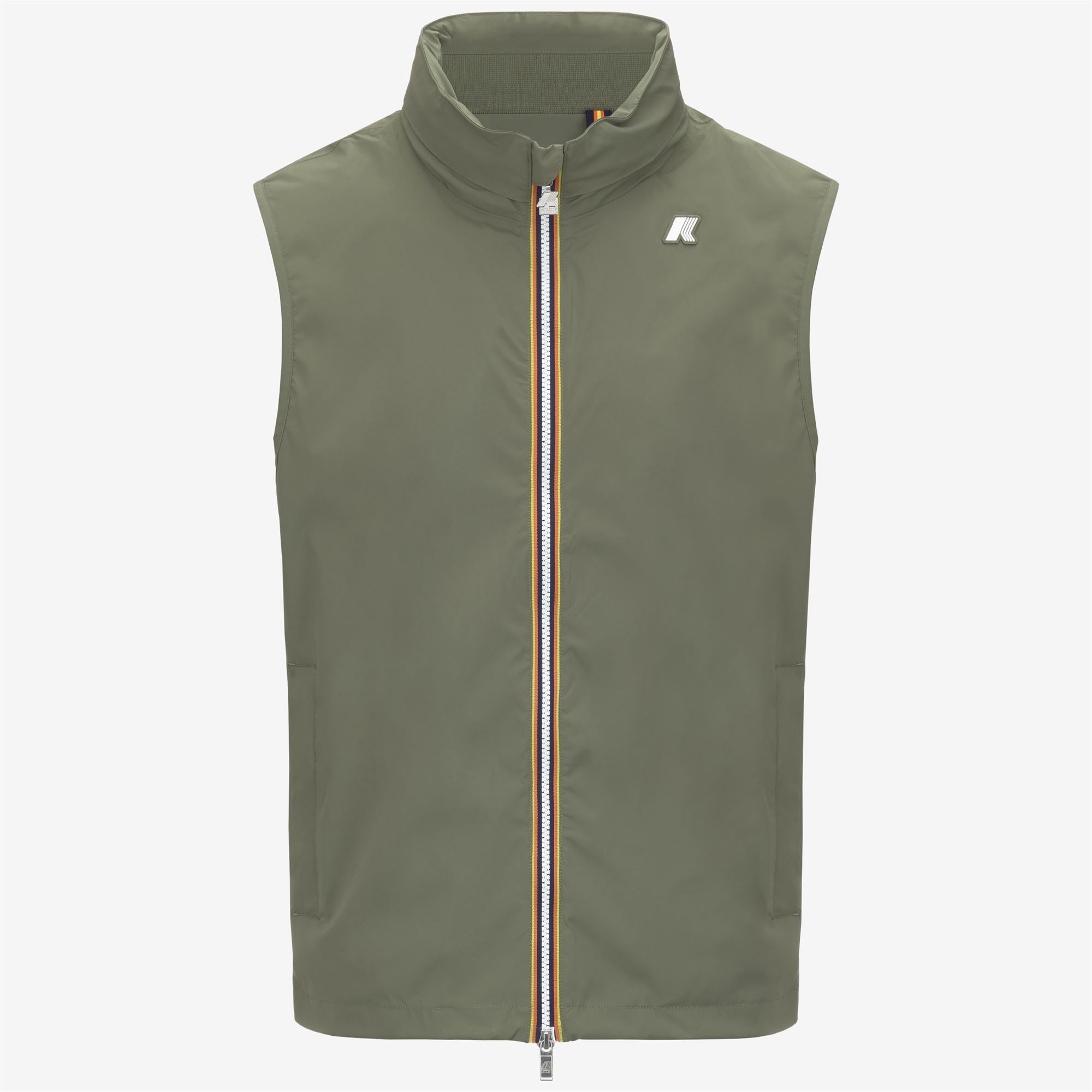 VALEN STRETCH NYLON JERSEY - Jackets - Vest - Man - GREEN LICHEN