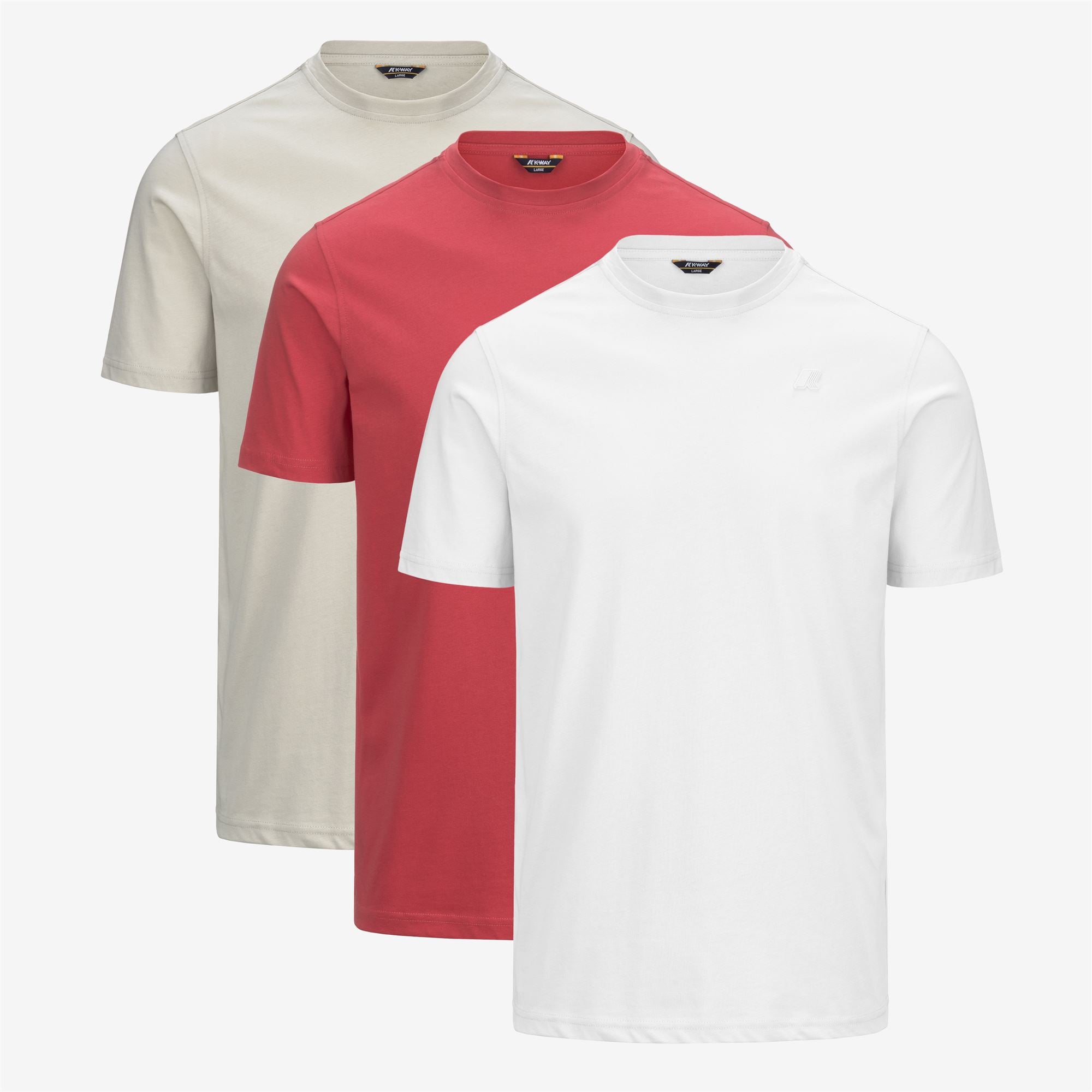 ODOM ROUND SLEEVES THREE PACK - T-ShirtsTop - T-Shirt - Man - RED JASPER-BEIGE LT-WHITE