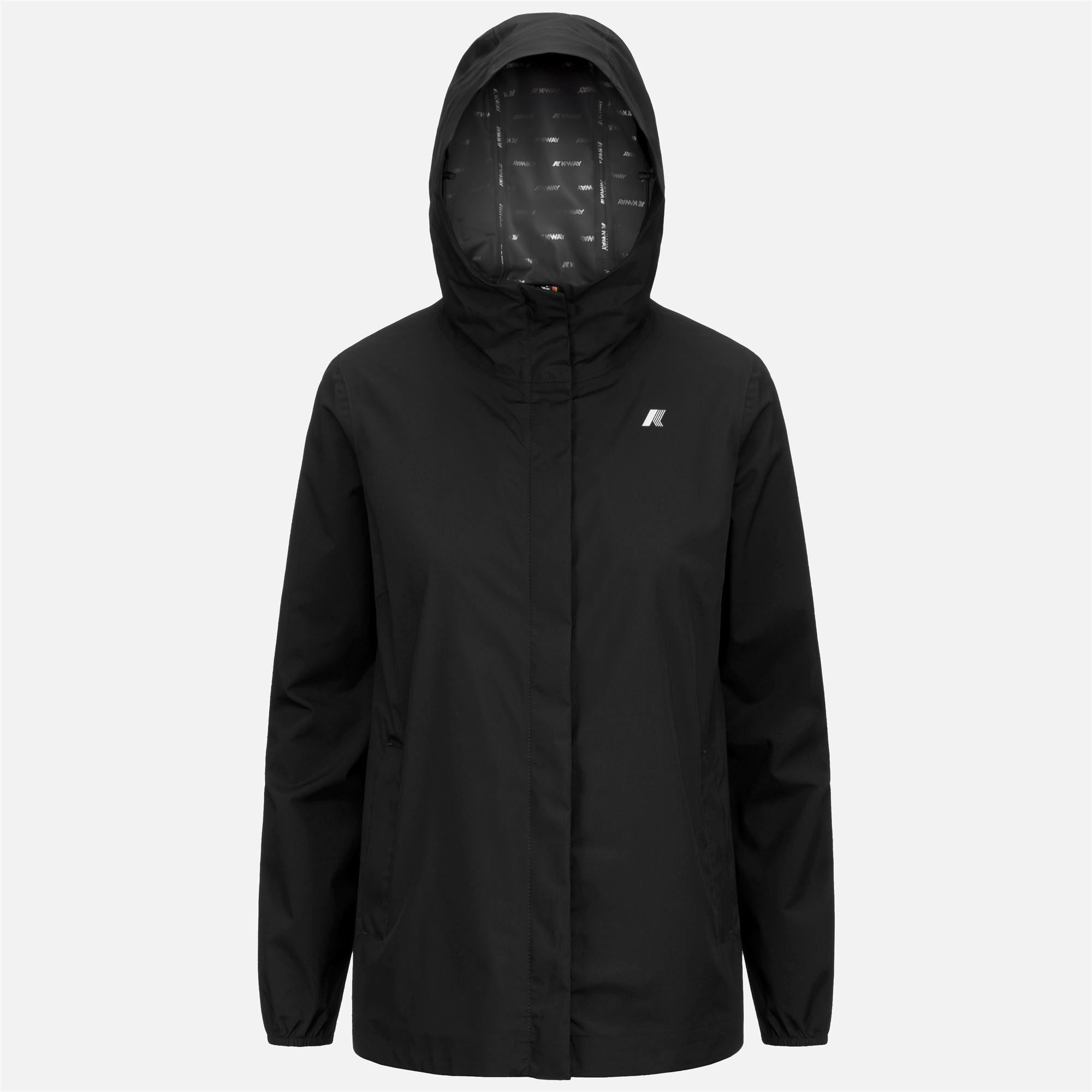 MARGUERITE STRETCH DOT - Jackets - Mid - Woman - BLACK PURE