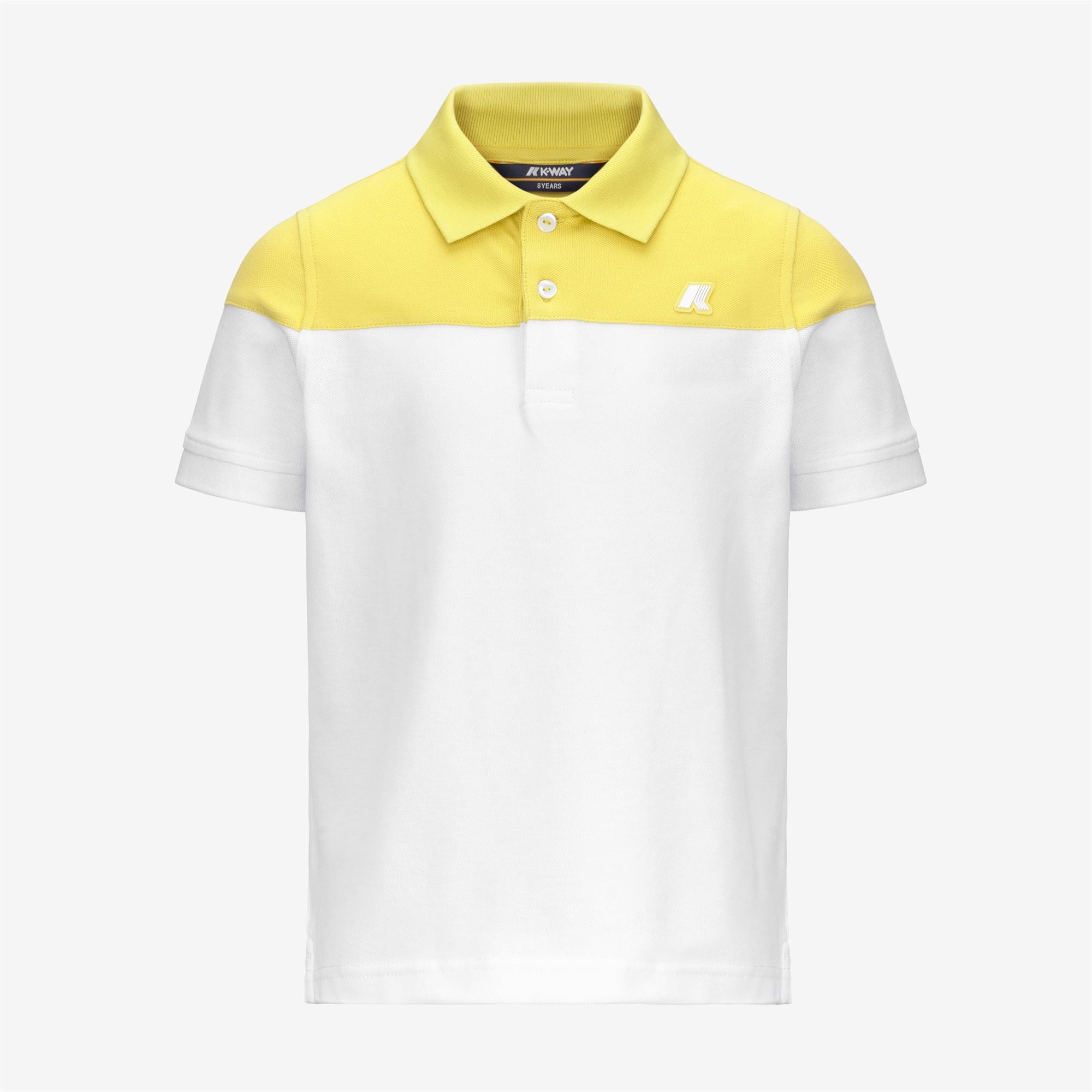 P. VIC INSERT PIQUE - Polo Shirts - Polo - Boy - WHITE-GREEN ACACIA