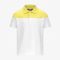 P. VIC INSERT PIQUE - Polo Shirts - Polo - Boy - WHITE-GREEN ACACIA