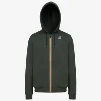 LE VRAI ARNEL POLY COTTON - Fleece - Jacket - Unisex - GREEN BLACKISH